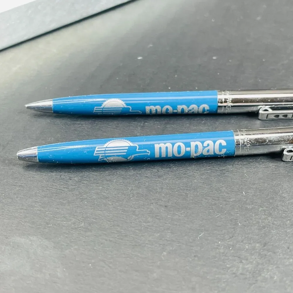 Vintage 1970s Paper-Mate Mo-Pac Missouri Pacific Railroad Pen & Pencil Set Ad